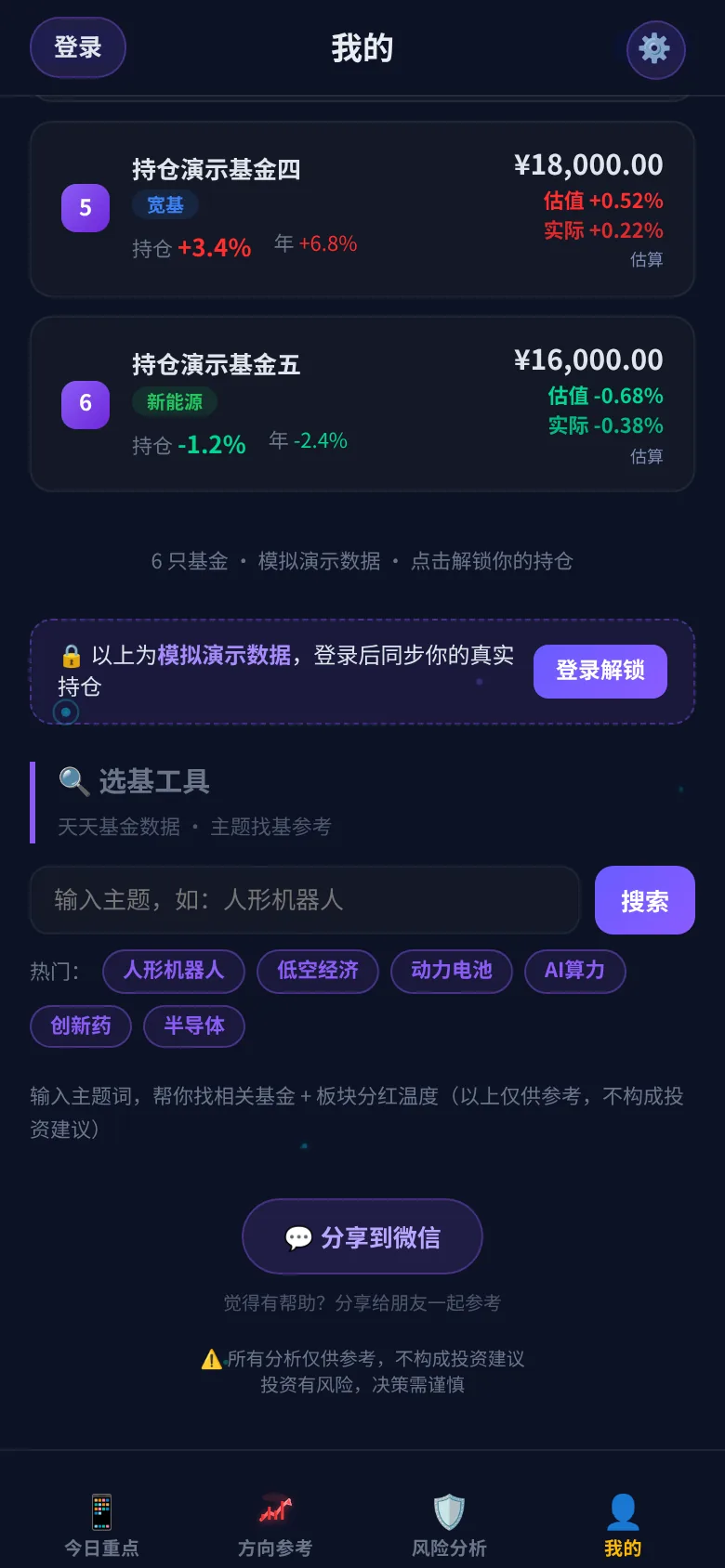 选基工具·按主题找基金 实拍